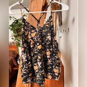 American Eagle Outfitters Black Floral Top